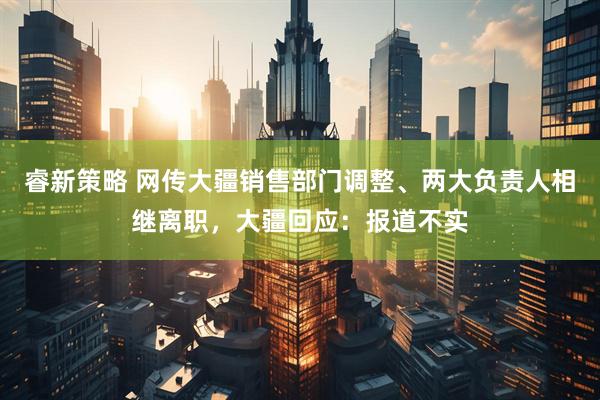 睿新策略 网传大疆销售部门调整、两大负责人相继离职，大疆回应：报道不实